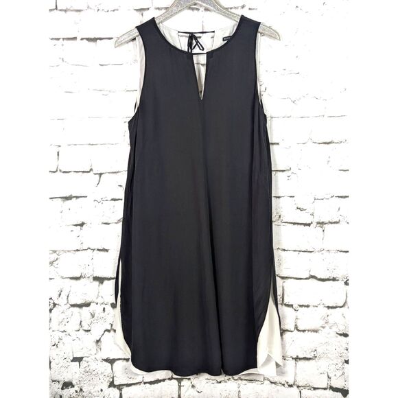 EILEEN FISHER Layered 100% Silk Dress Minimalist Modern Contemporary Medium - Picture 4 of 8